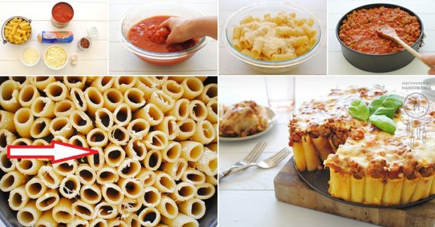 rigatoni-pasta-pie-collage